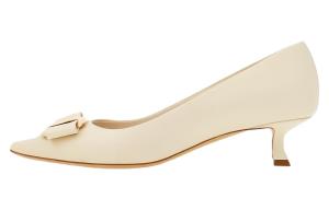 Новые туфли Vara-bow из овчины 40 мм Ferragamo, White