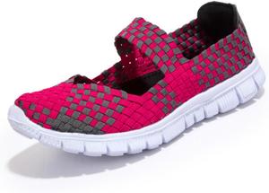 женские эластичные плетеные туфли mary jane Baimiu, розовый