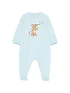 Пижама с принтом медведя Moschino Kids, синий