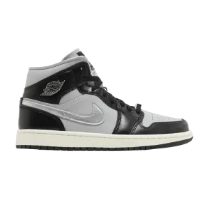 Кроссовки Air Jordan Wmns Air Jordan 1 Mid SE 'Black Chrome', черный