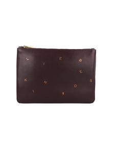 LIEBESKIND BERLIN Косметичка Dancing Letters, кожа, 21 см, бордового цвета