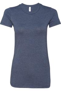 Женская облегающая футболка BELLA + CANVAS, цвет heather navy