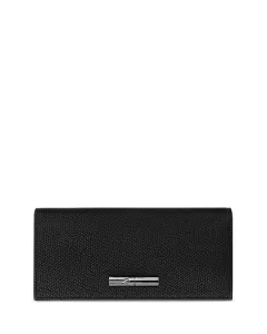 Кожаный кошелек Le Roseau Continental Longchamp, черный