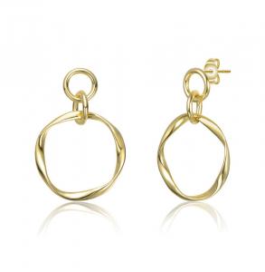 Элегантные серьги-подвески с покрытием из 14-каратного золота Rachel Glauber, золотой