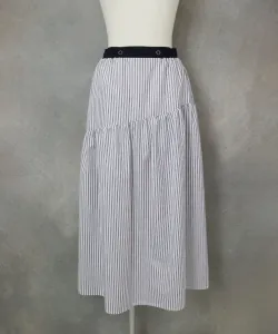 Полосатая юбка со сборками Studio Picone, цвет White(290)