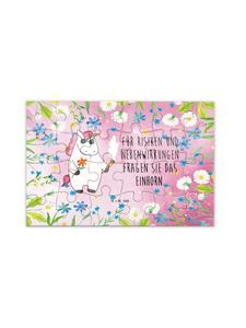 Mr. & Mrs. Panda Головоломка «Единорог Вудсток» с надписью пастельно-красного цвета