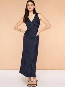 Жаккардовое платье с животным принтом iris OMNES, темно-синий