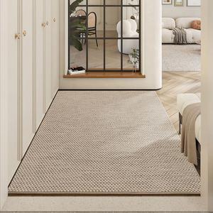 Dajiang Ковер 120х140 см для прихожей, износостойкий, быстро сохнущий, Doris Khaki Woven Texture Non-Printed