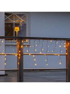 STAR Trading Светодиодная световая завеса «Золотистый теплый белый», 480 светодиодов, 12 м, черный цвет