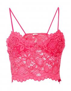 Топ Lace Corset Crop Top 8 By Yoox, пурпурный
