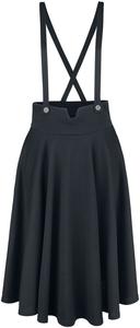 Юбка средней длины Voodoo Vixen Toyin Black Herringbone Overall Skirt, черный