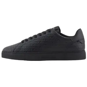 Кроссовки EMPORIO ARMANI Skateboarding Shoes Men Low-top Black, черный