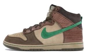 Кроссовки SB Dunk High Wood Deck Nike, коричневый/зеленый