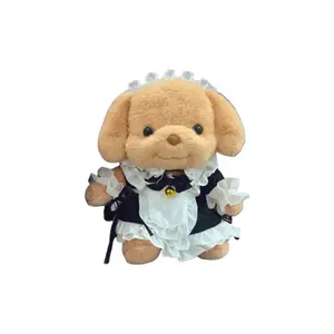 Милый плюшевый щенок пуделя с маленьким носом, игрушка-розыгрыш, высота 35см 77 SEVEN DREAM