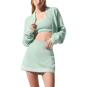 Alo Yoga Куртка женская, Mint Green/White/Spearmint/White