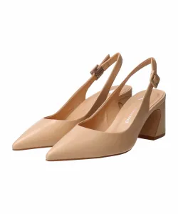 Туфли-лодочки с острым носком и ремешком на затылке