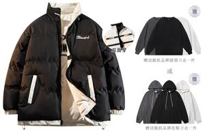 Стеганая куртка унисекс STNW, Черный (в комплекте шарф)