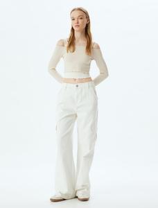 Рубашка Koton, Cream/Kitt