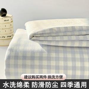Yalu Простыня 230х245 см из мягкого дышащего хлопка, цвет Light Blue Plaid