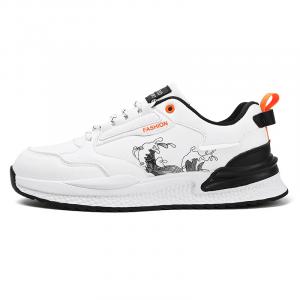 Низкие повседневные туфли с мягкой подошвой, устойчивые к истиранию и скольжению, для мужчин BOLE, White Black