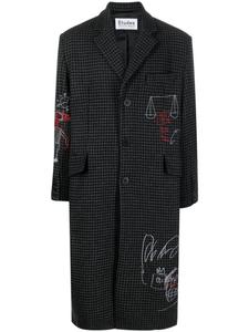 Etudes пальто Jack Johnson в ломаную клетку, черный