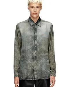 Мужская рубашка DIESEL с мраморным принтом Diesel, черный