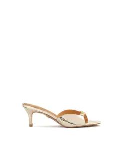 Туфли Мюли с блестящей золотой монограммой Kazar, желтый