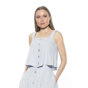 Женская майка-трапеция elena на пуговицах Alexia Admor, цвет blue floral