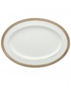 Овальное блюдо Brilliance, 14 дюймов Noritake, цвет white/gold/platinum