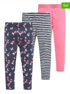 Kidsworld Комплект из 3 штук: леггинсы темно-синего/розового цвета