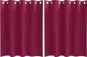 Плотные шторы с кольцами, 2 шт., винно-красные, 140 x 140 см vidaXL