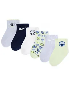 Набор из 6 пар носков Play For All для мальчиков и девочек младенческого и ясельного возраста Nike, синий