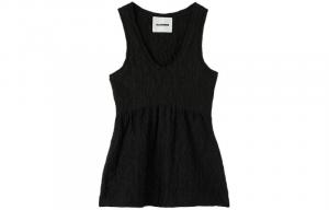 JIL SANDER Женский черный топ Tank Top