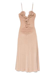 Платье миди, украшенное стразами NISSA, нейтральный