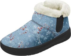 Женские зимние ботинки на низком каблуке, водонепроницаемые, легкие, теплые, с плюшевой отделкой, противоскользящие модные ботинки, размеры 36-44 Quxjehoe, Snow Fruits