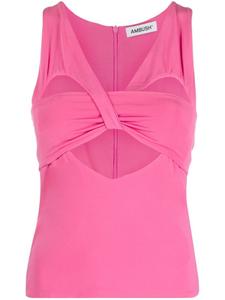 AMBUSH топ без рукавов с вырезами, розовый