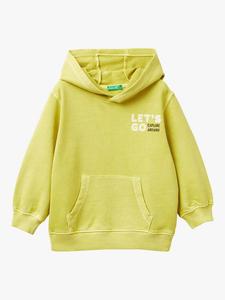 Детская хлопковая толстовка с принтом Benetton, Green
