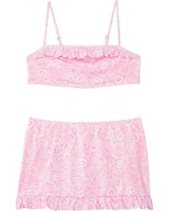 Пляжный топ Lilly Pulitzer Kids Topher Bikini Upf 50+, цвет Rousseau Pink Tidepool Treasures Swim