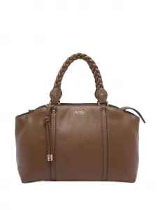 Сумка с плетеной ручкой LIU JO, коричневый