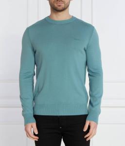 Джемпер мужской Boss Orange однотонный, бирюзовый