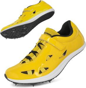 Кроссовки для легкой атлетики Ifrich для мужчин и женщин, шипованные беговые кроссовки, прыжковые кроссовки для мужчин, тренировочные кроссовки с шипами, детские шипованные кроссовки для спринта и гонок, желтый