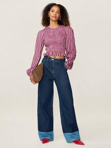 Топ с полосками Kalloppe фактурный OMNES, Multi