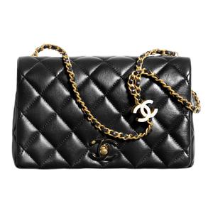 CHANEL Сумка-клатч из овчины, кроссбоди, наплечная сумка trumpets women's black