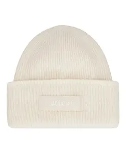 Вязаная шапка из шерсти альпаки Jacquemus, бежевый