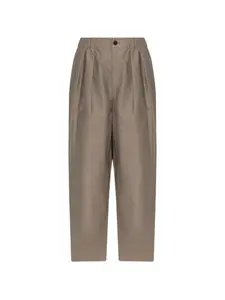 Плиссированные брюки Issey Miyake, бежевый