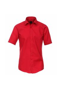 Мужская деловая рубашка с короткими рукавами, однотонная, современного кроя Venti, цвет Sattes Rot