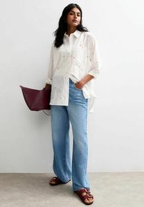 Блуза New Look DAISY EMBROIDERED LONG SLEEVE, White Pattern/White