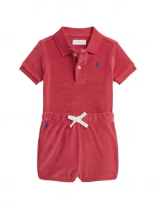 Махровый комплект из Футболка и шортов с вышивкой Polo Ralph Lauren Kids, красный