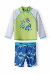 Купальный костюм 2 PIECE LONG SLEEVE AND SET MINOTI, флуоресцентный зеленый