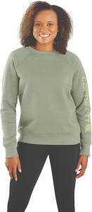 Carhartt Women's Relaxed Fit Midweight Graphic Crewneck Sweatshirt, Sage Heather